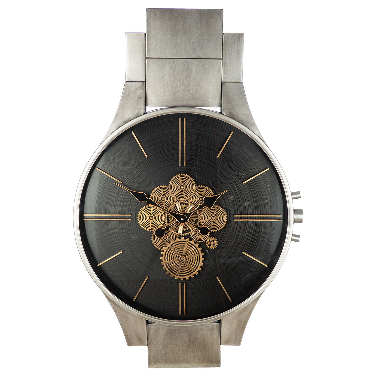 Wanduhr Timing moderne Designuhr mit Zahnrädern 99 cm