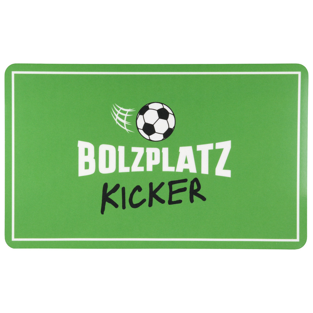 Frühstücksbrettchen Set Bolzplatz Kicker 6 teilig grün 23,5 cm