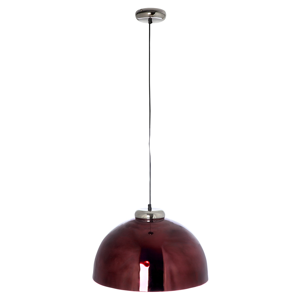 Hängeleuchte Lumina Rund Rot Metall 45 cm
