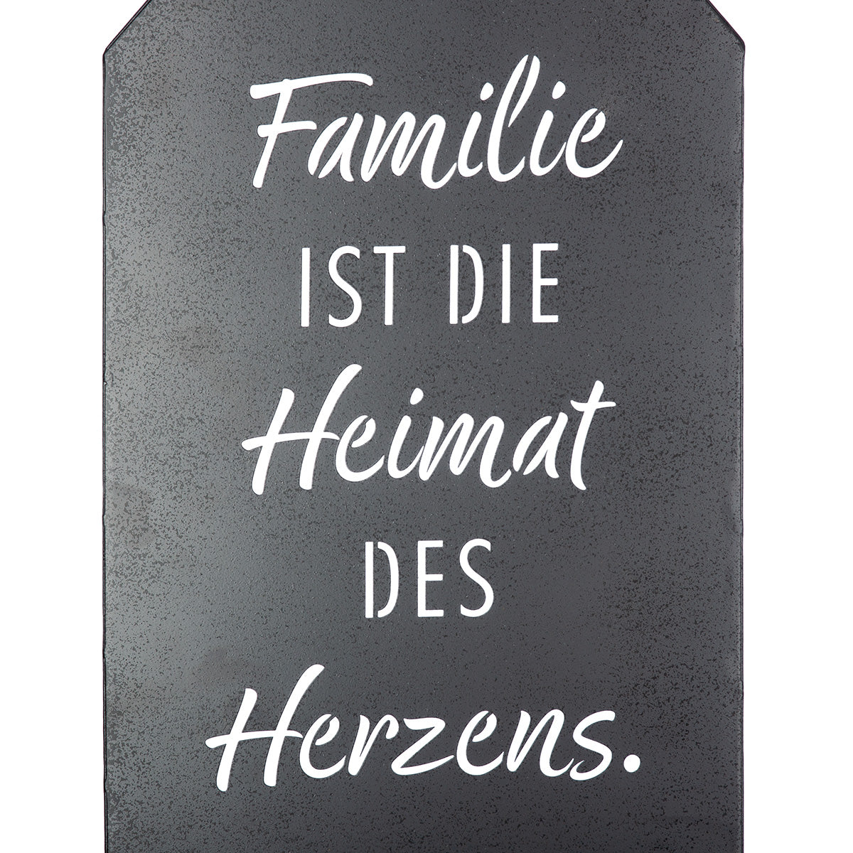 Standdeko Haus Zuhause mit beschriftbarem Herz grau 74 cm