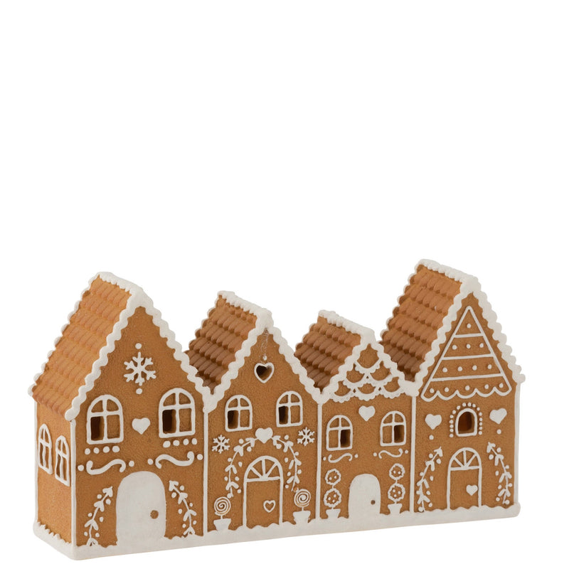 Verlicht Poly Peperkoekhuis - Magisch Kerstdecoratie Kersthuis
