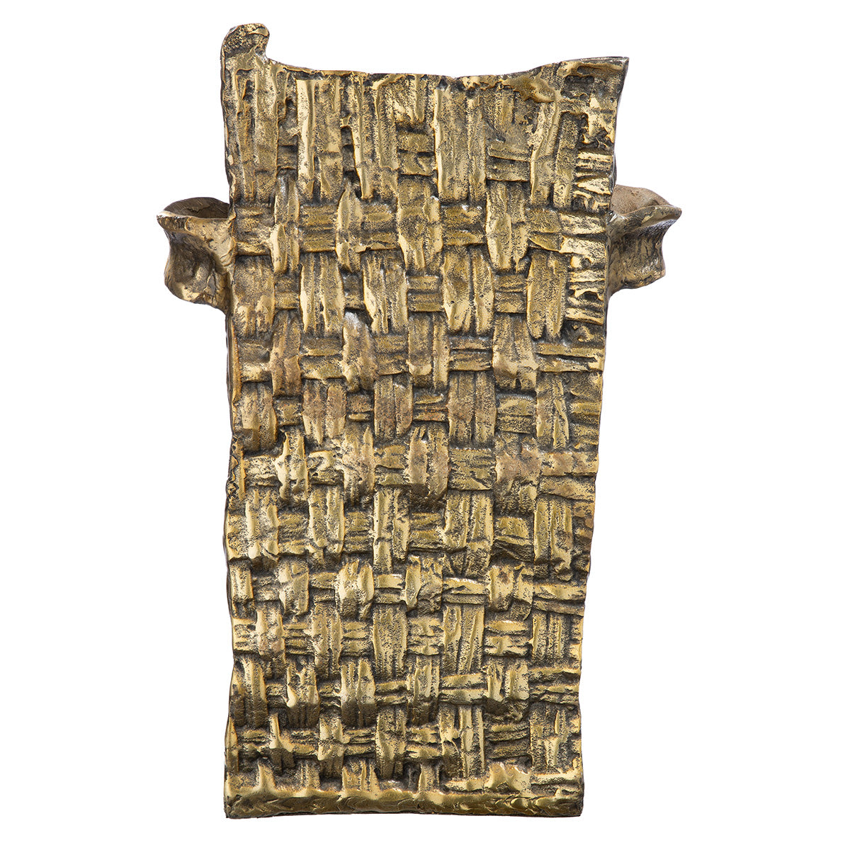 Vase und Regenschirmständer Tecido Rechteckig Gold Aluminium 39 cm