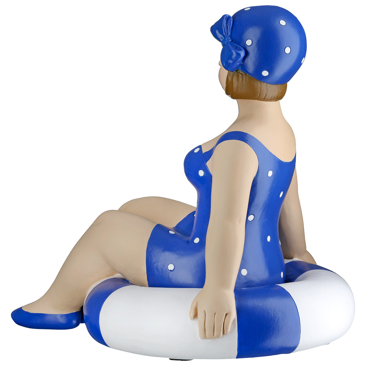 Dekofiguren Badenixe Lotte 2er Set blau weiß Höhe 20cm
