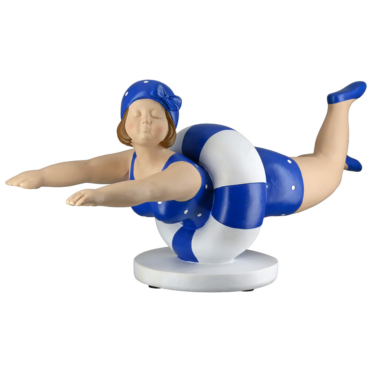 Dekofiguren Badenixe Marla 2er Set blau weiß Breite 38,5cm