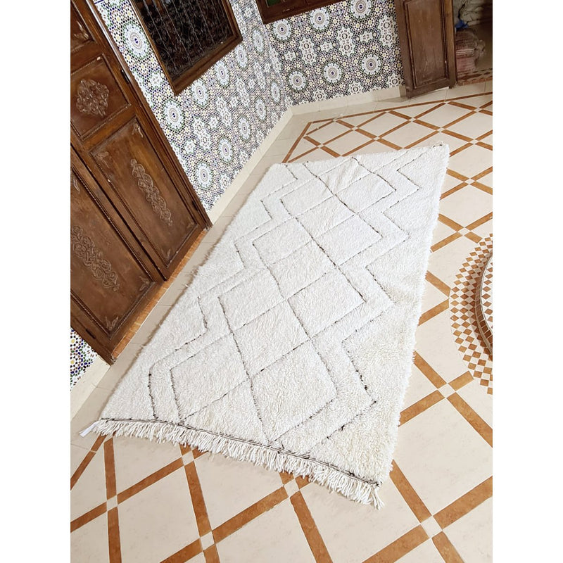 Berberteppich Beni Ouarain reine Wolle 160 x 250 cm