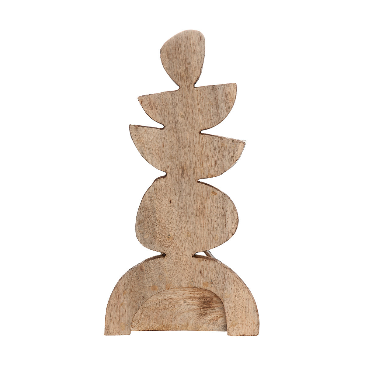 Skulptur Achtsamkeit Steindaube Balancefigur Holz Metall