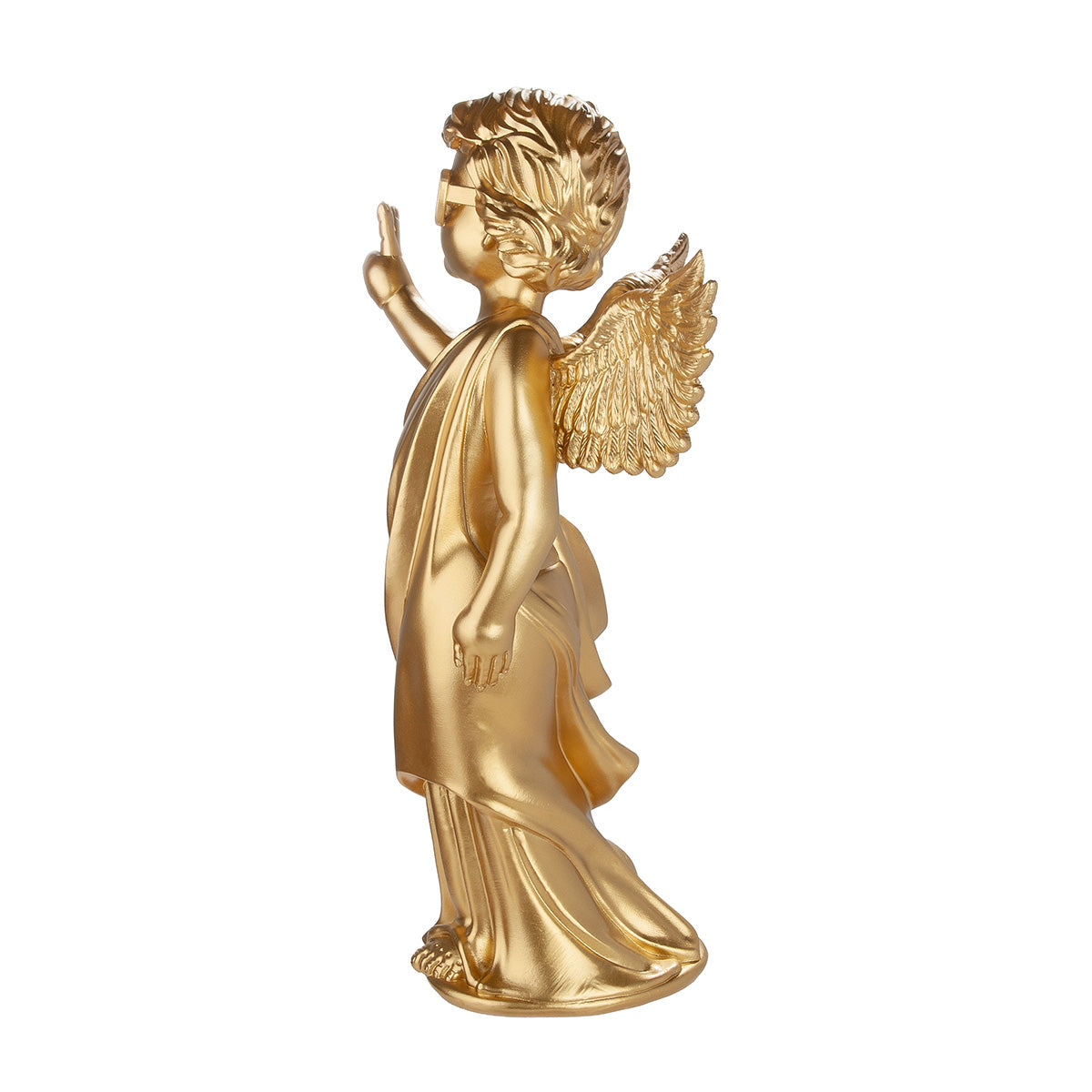 Dekofigur Engel Gloria goldfarben mit Sonnenbrille 50 cm