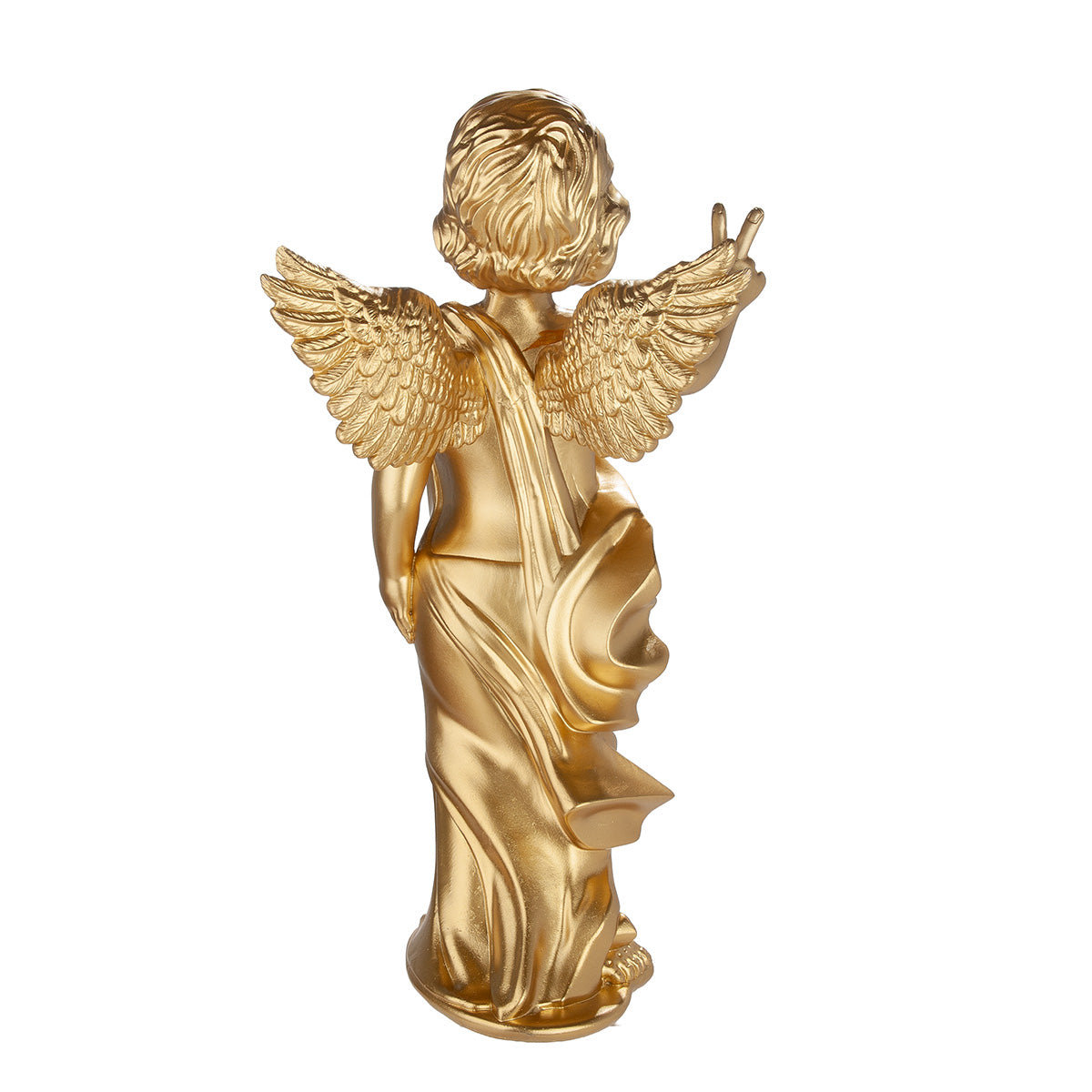 Dekofigur Engel Gloria goldfarben mit Sonnenbrille 50 cm