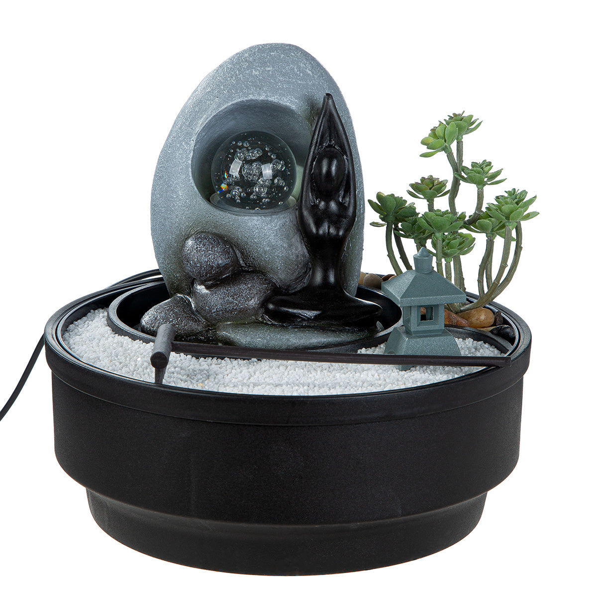 Tischbrunnen Samadhi Zenbrunnen Balance rund 21cm