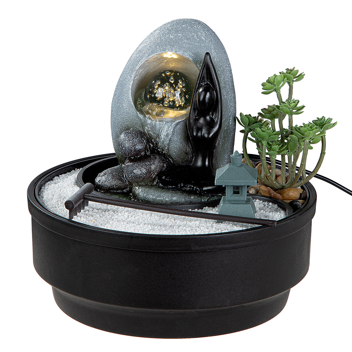 Tischbrunnen Samadhi Zenbrunnen Balance rund 21cm