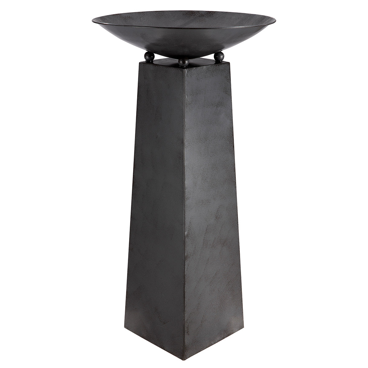 Metall Schalenständer Zuhause mit Baum und Herzmotiv in Grau Höhe 95cm