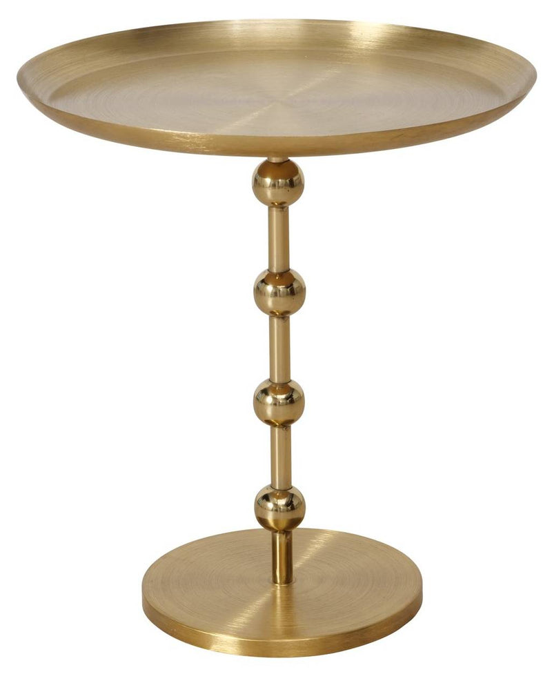 Elegante bijzettafel in goudlook met hoogglans afwerking, 50 cm hoog