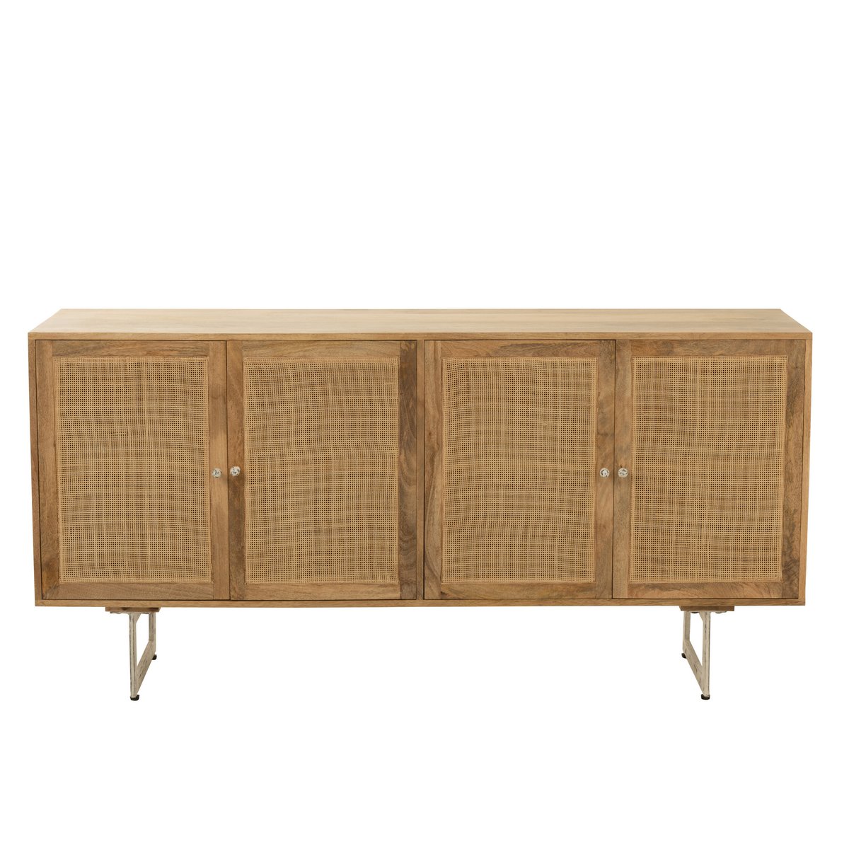 Rattan mango wood chest of drawers natural