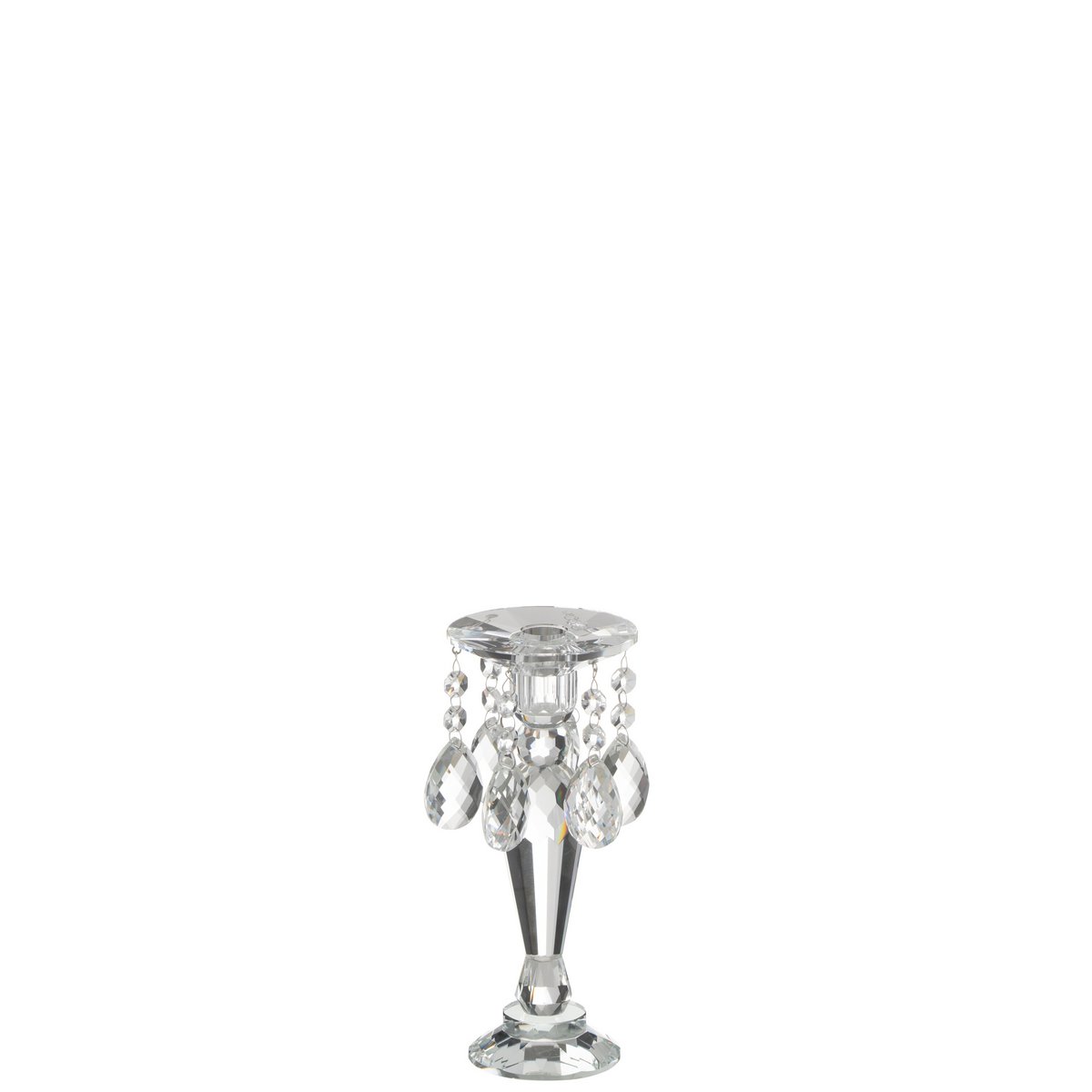 Crystal candle holder Louise Transparent for stylish decoration