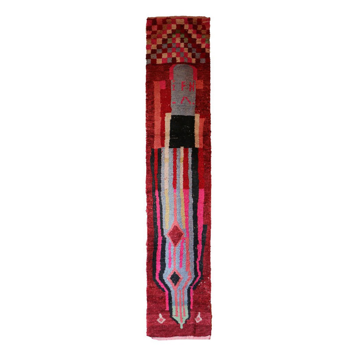 Marokkaner Berberkorridor Teppich reines Woll 75 x 402 cm
