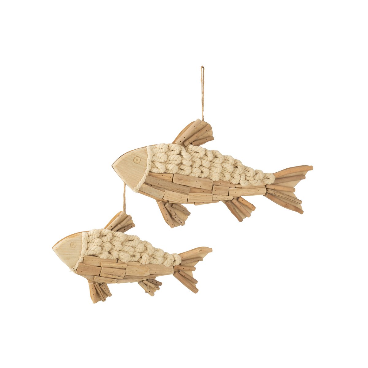 J-Line Kleiderbügel Vis – Holz – Natur – Groß