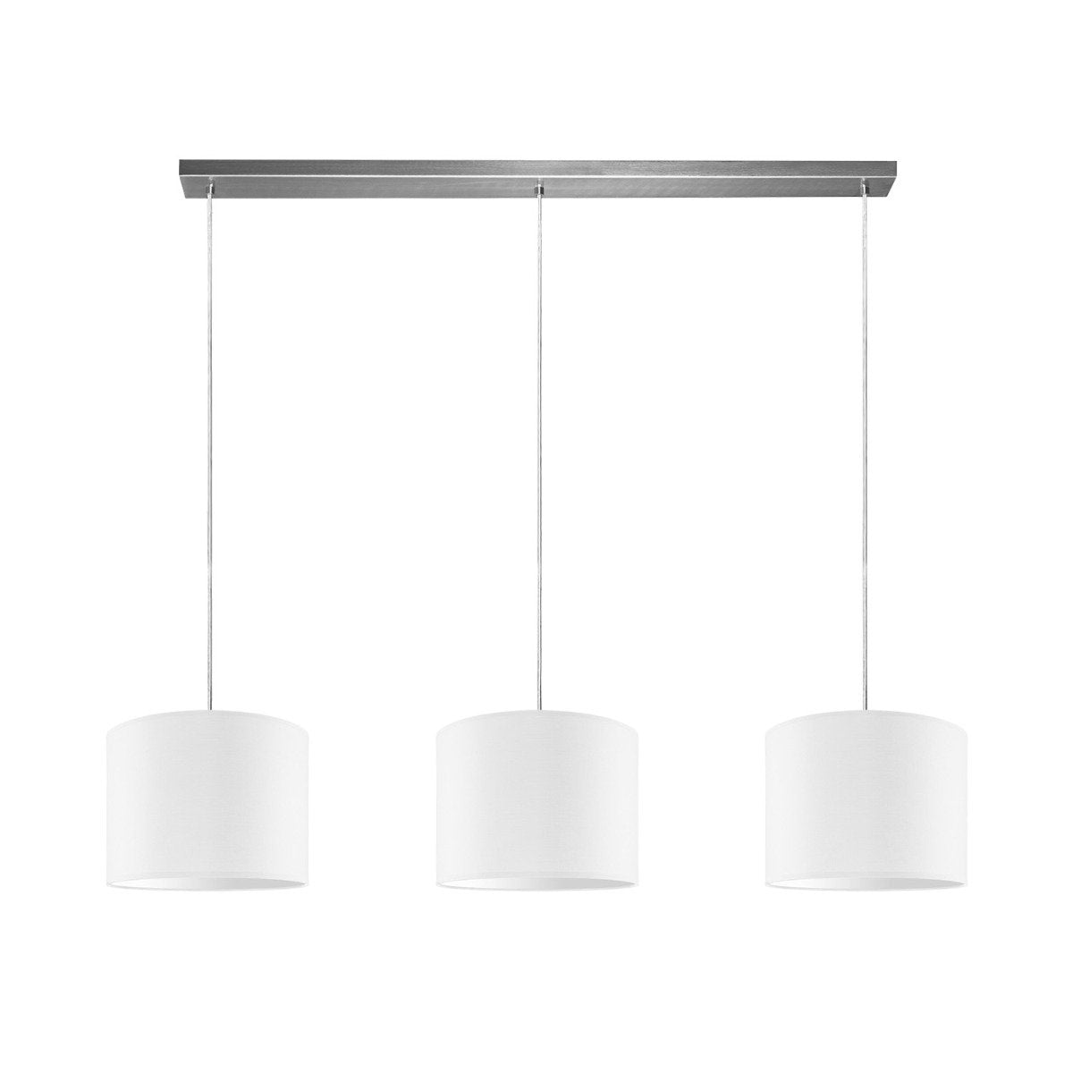 Hanging lamp Beam 3L, E27, white lampshade, 25 cm
