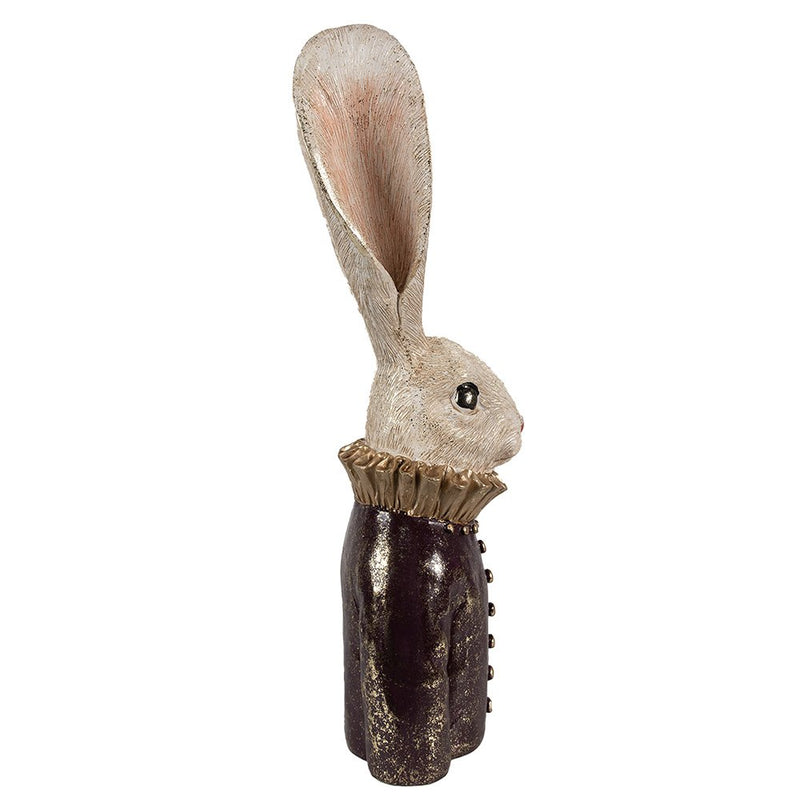 Beeld witgoudkleurig, polyresin 16x14x42 cm