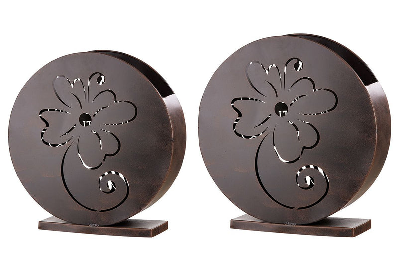 Metall Windlicht Glück - 2er Set