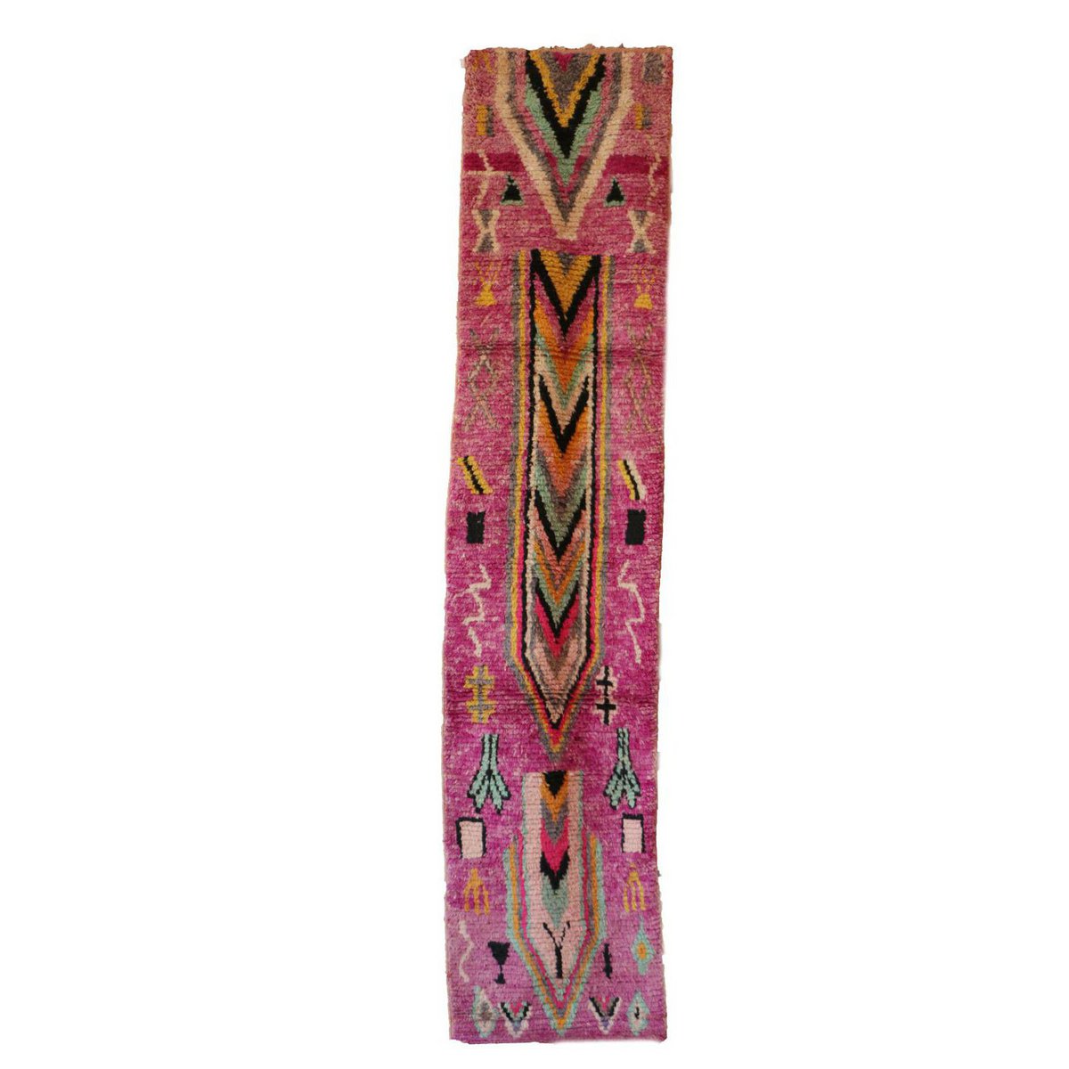 Marokkanischer Berber-Flurteppich aus reiner Wolle, 73 x 344 cm