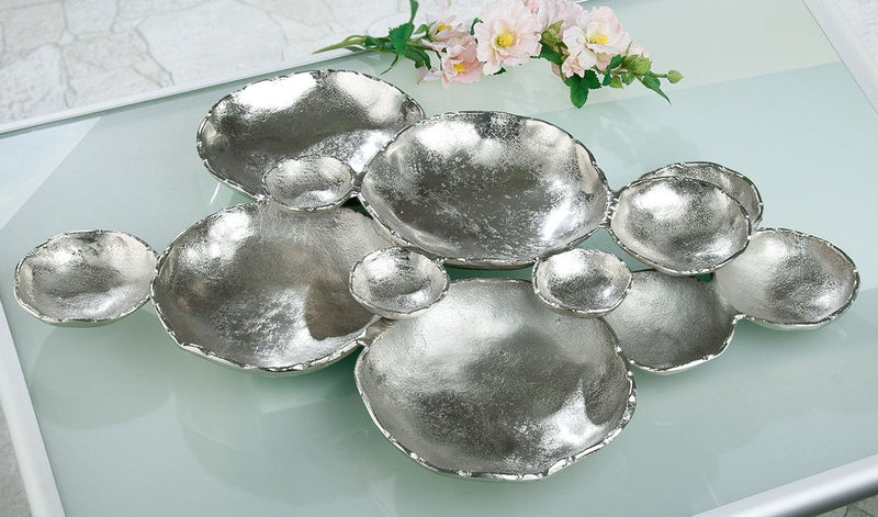 Aluminium schaal "Multiple" - Een veelzijdig decoratief hoogtepunt in zilver