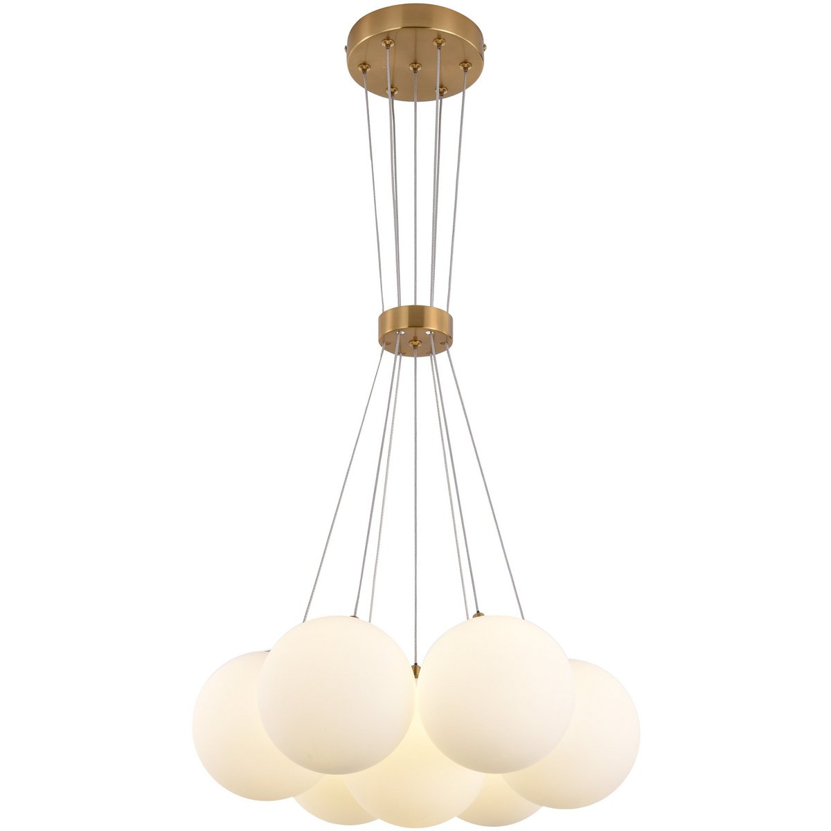 Jenna white gold 7-light hanging lamp