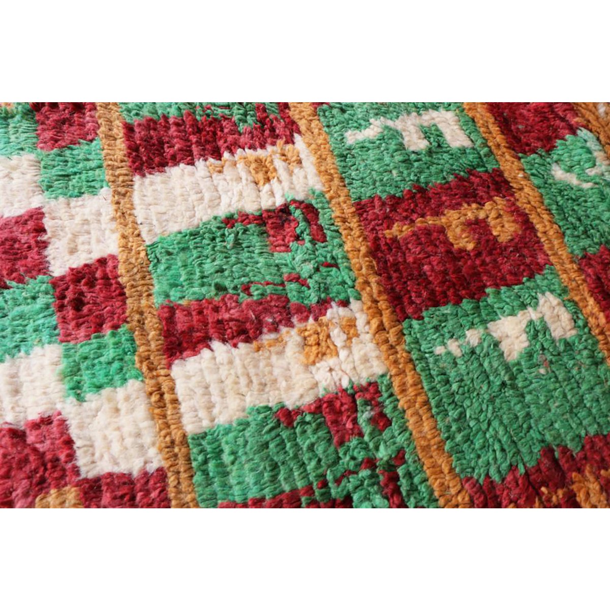 Marokkanischer Berber-Flurteppich aus reiner Wolle, 84 x 388 cm