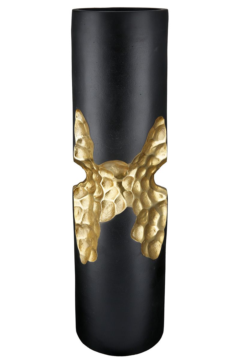 Aluminum candle holder Favo - elegant candlestick in black and gold (various sizes)