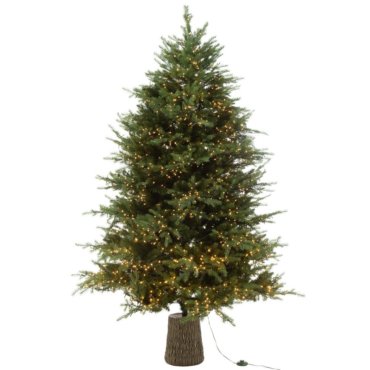 Kunstkerstboom 210 cm met 3000 LED-lampjes - groen, kunststof