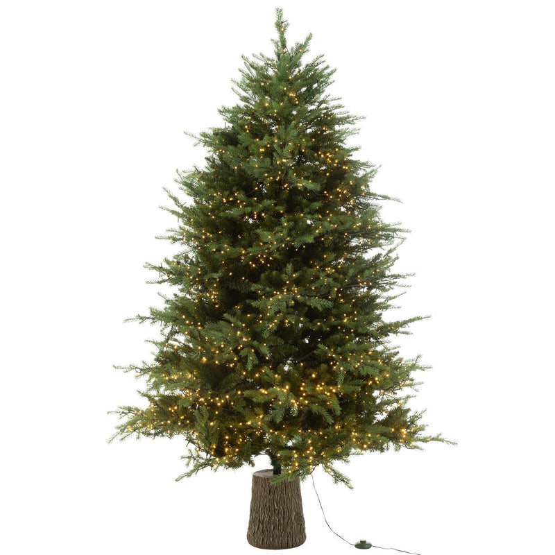 Kunstkerstboom 210 cm met 3000 LED-lampjes - groen, kunststof