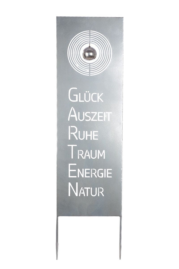 GARTEN Harmonie – Inspirierender Gartenstecker im 2er-Set, Metall, Silber