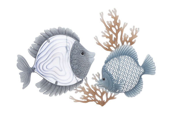 Elegant set of 2 wall reliefs - maritime fish