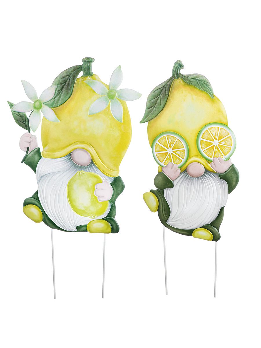 Lime Friends - Colorful dwarf garden stake set made of metal