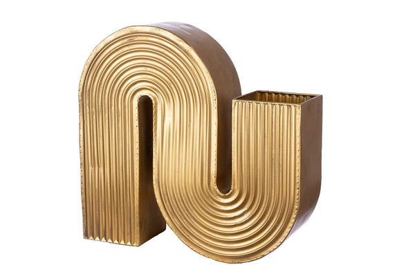 Decorative vase "Cancun" in gold with unique design