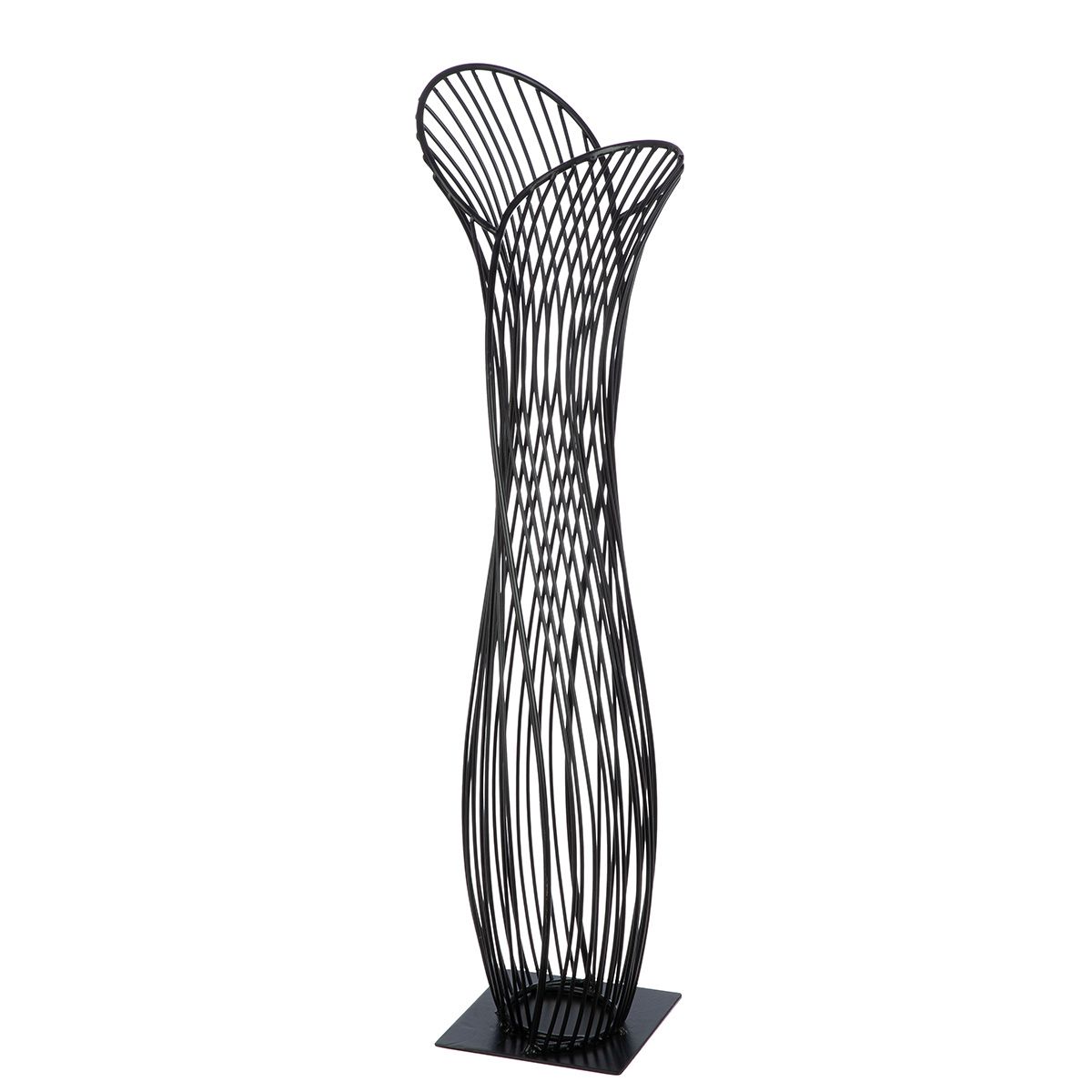 Decorative object The Connection – Stylish sculpture made of black metal
