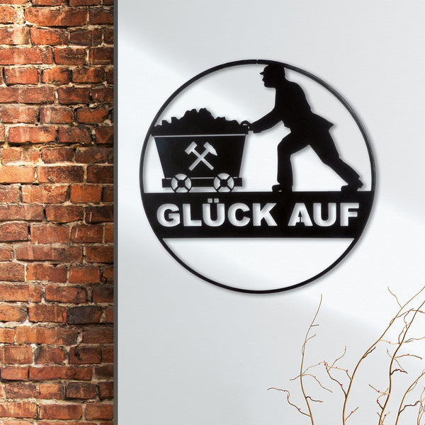 Metall-Wandrelief Glück Auf – Bergbau Tradition stilvoll verewigt