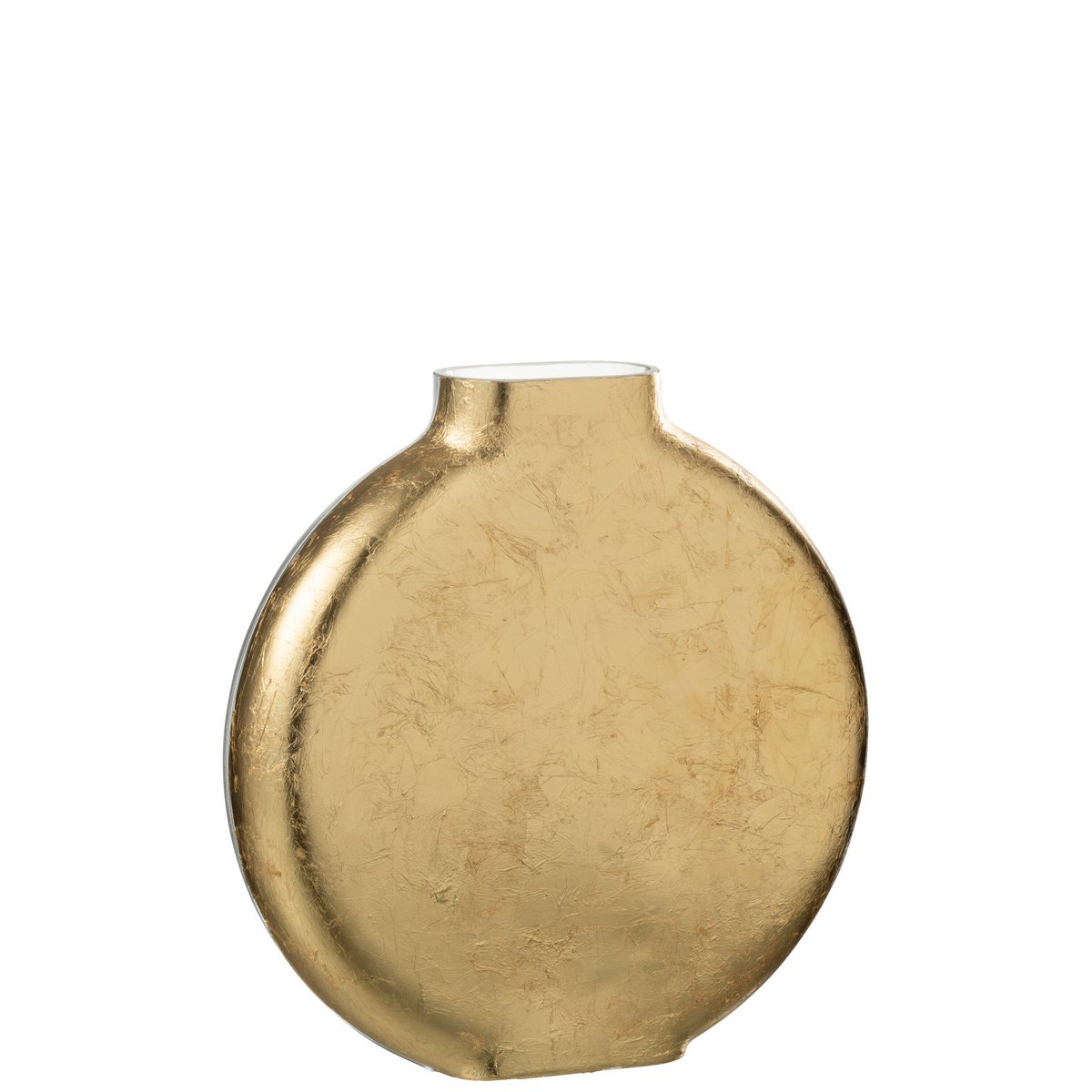 J-Line Vaas Miki - glas - transparant/goud - groot