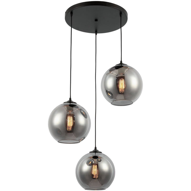 Hanglamp rookglas 3-lichts