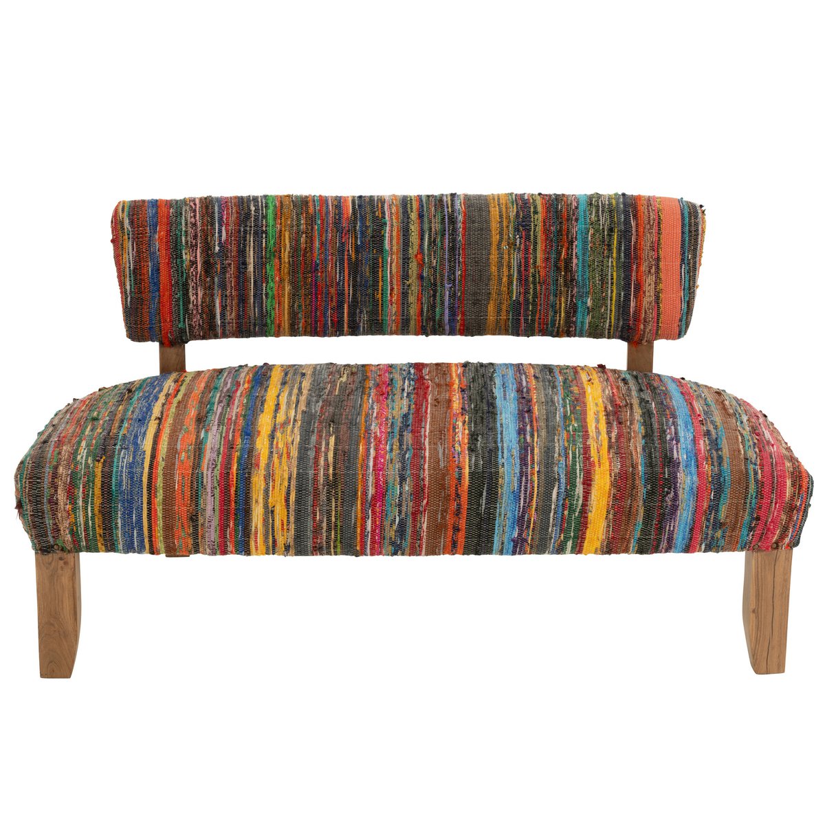 J-Line Sofa 2 Personen Chindi Holz/Textil-Mix