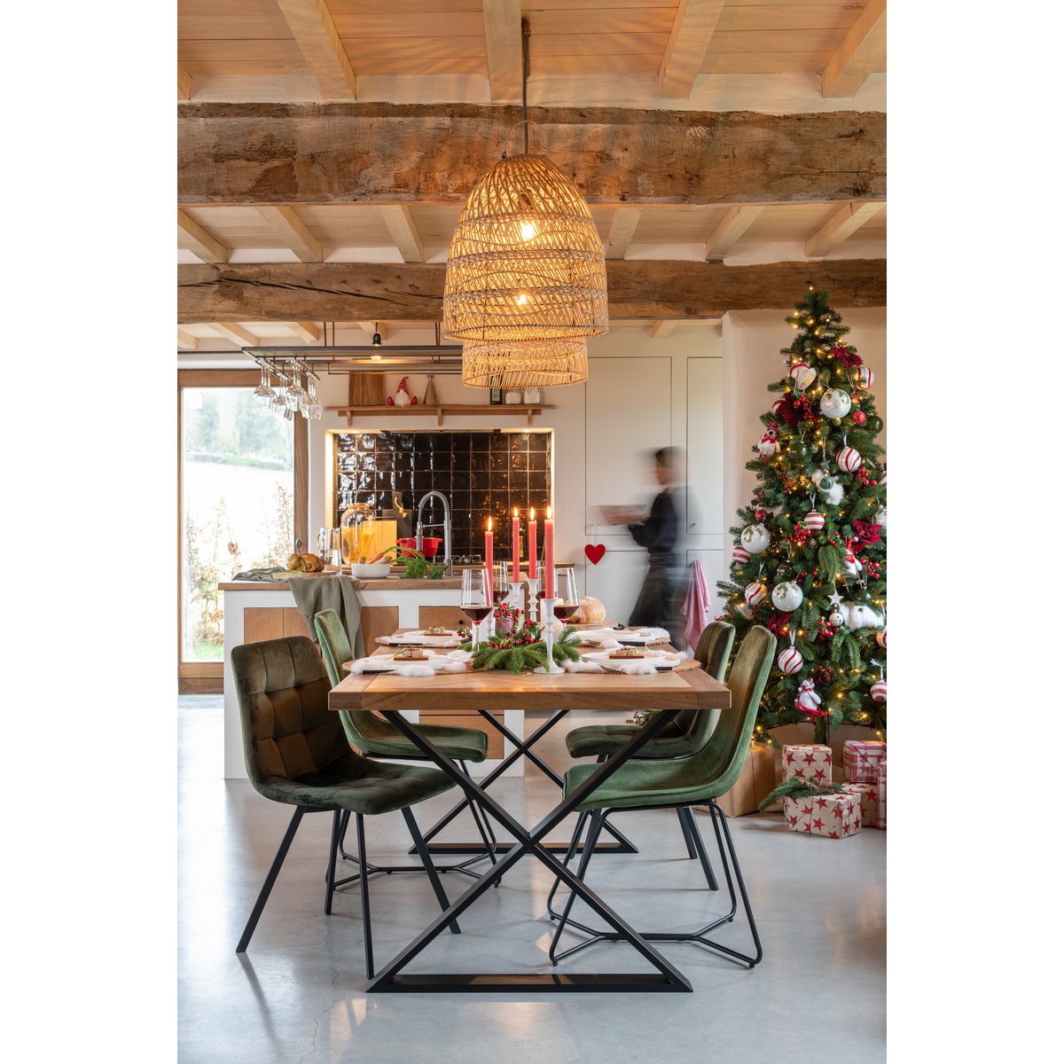 Weihnachtsbaum Halb Wand Kunststoff Mit Licht Grün 225cm