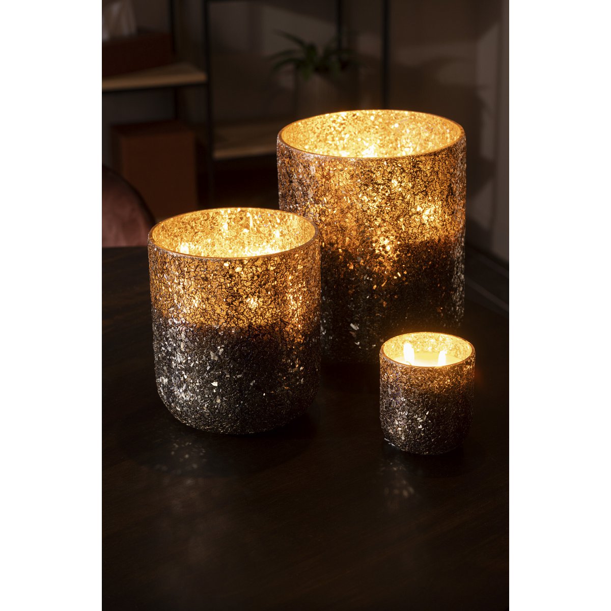 J-Line Duftkerze Luxuria – Bronze – extra L – 120U