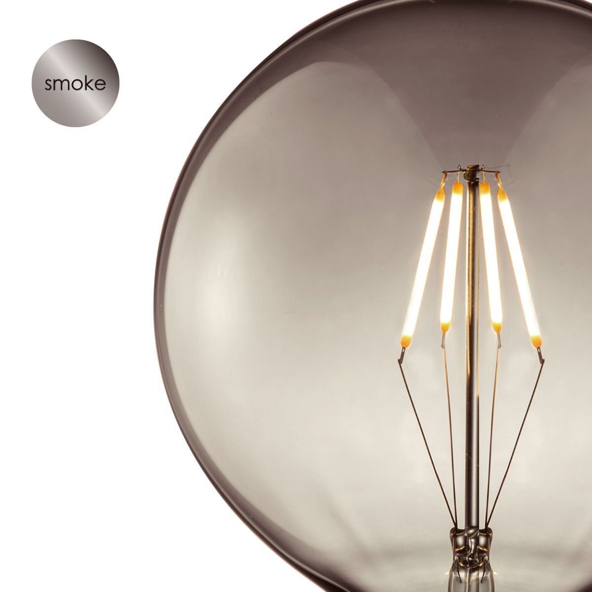 Home Sweet Home dimmable LED Carbon A E27 G125 4W 120Lm 1800K smoke