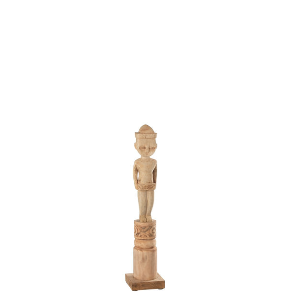 Afrikanische Holzfigur – Naturbraun – Klein