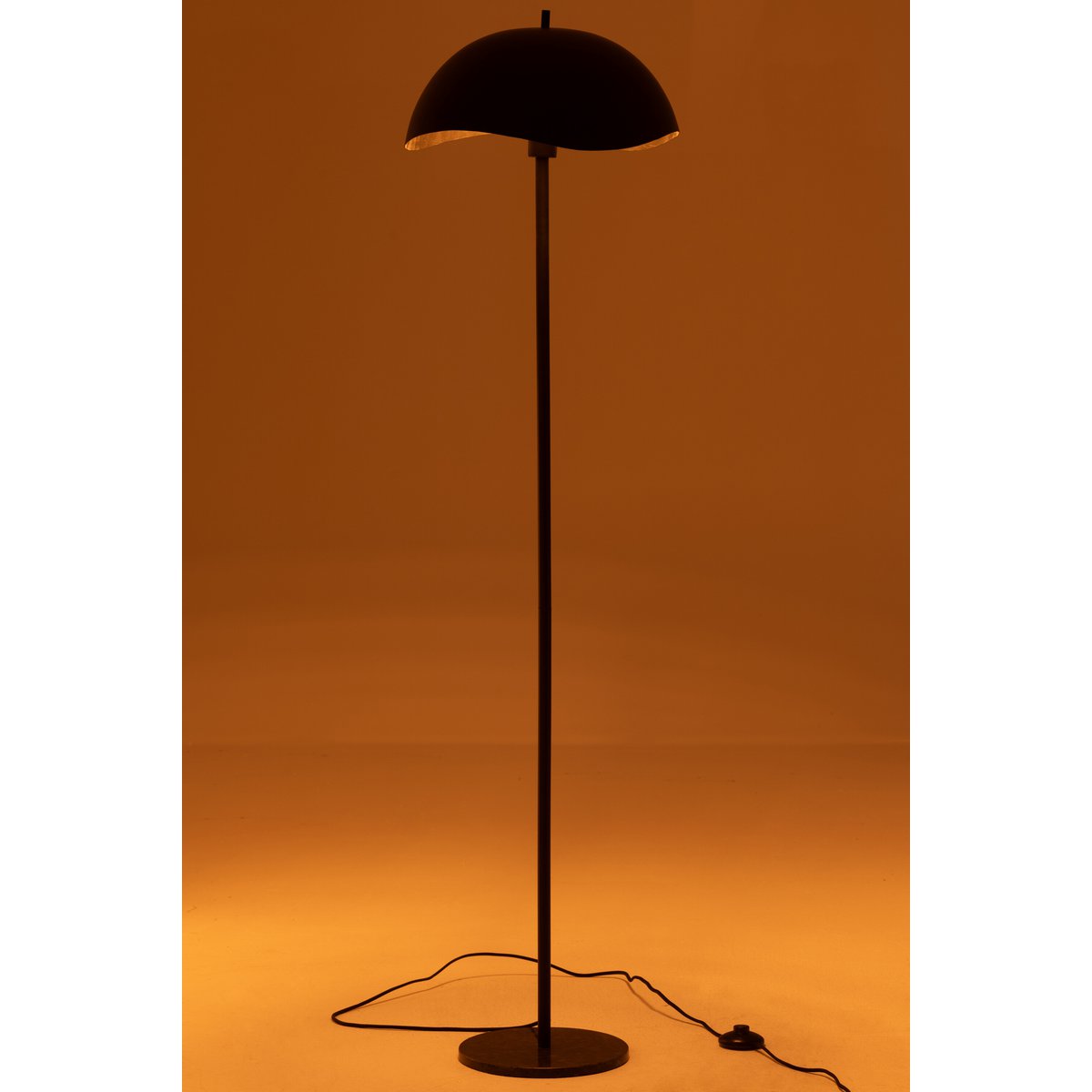 J-Line Stehleuchte Metall/Marmor Schwarz