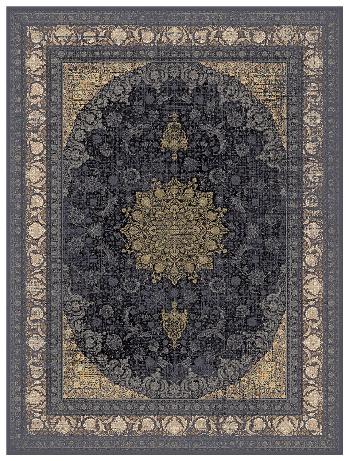 Orientalischer Webteppich - Golden Glam - rechteckig