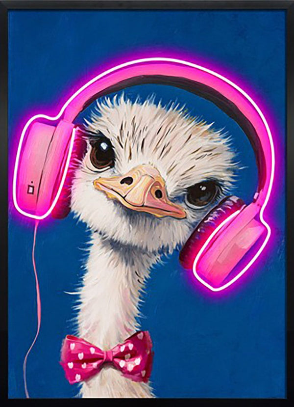 LED canvas schilderij Bird On Ear – sfeervolle wanddecoratie met vogelmotief