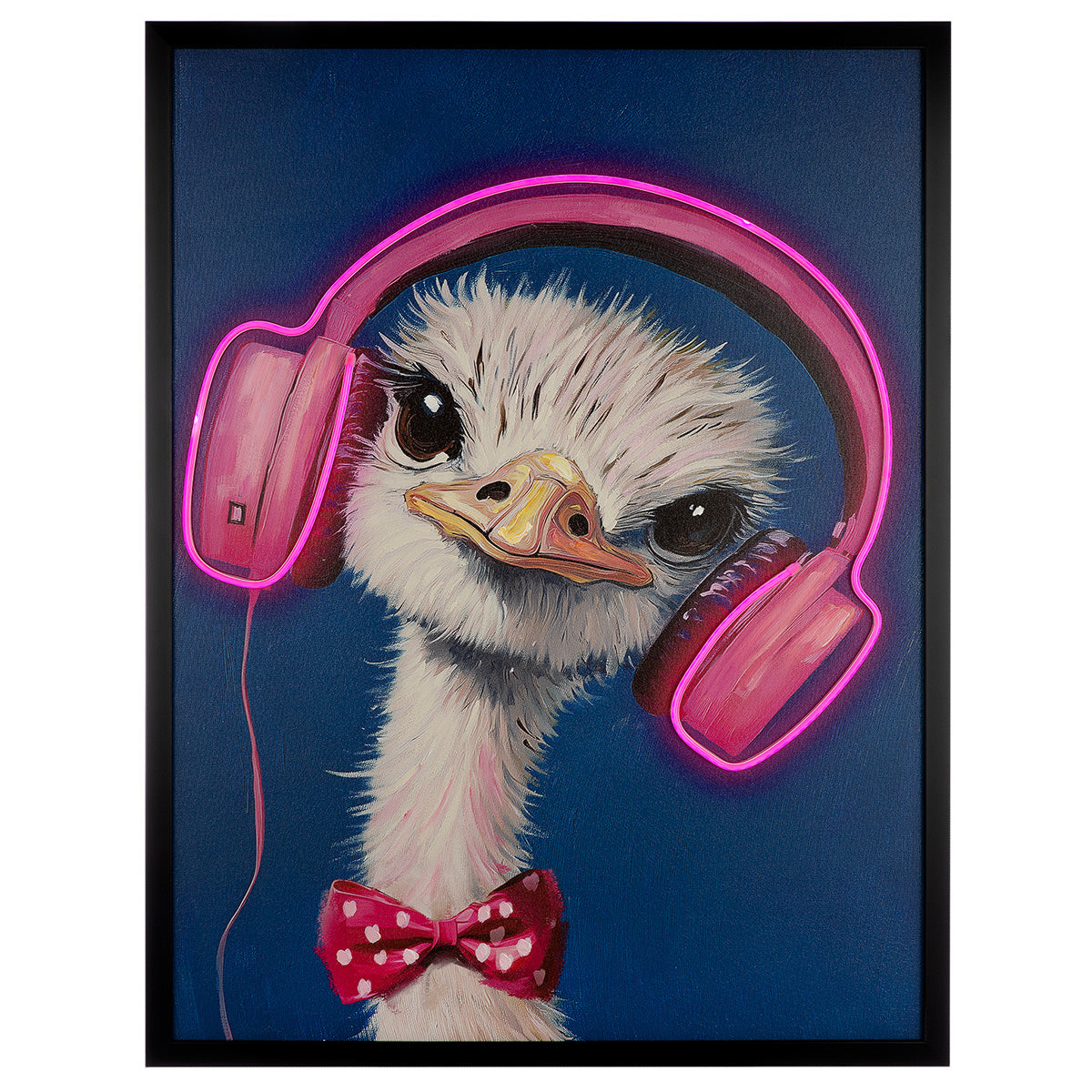 Bild LED Bird On Ear Leinwand mehrfarbig