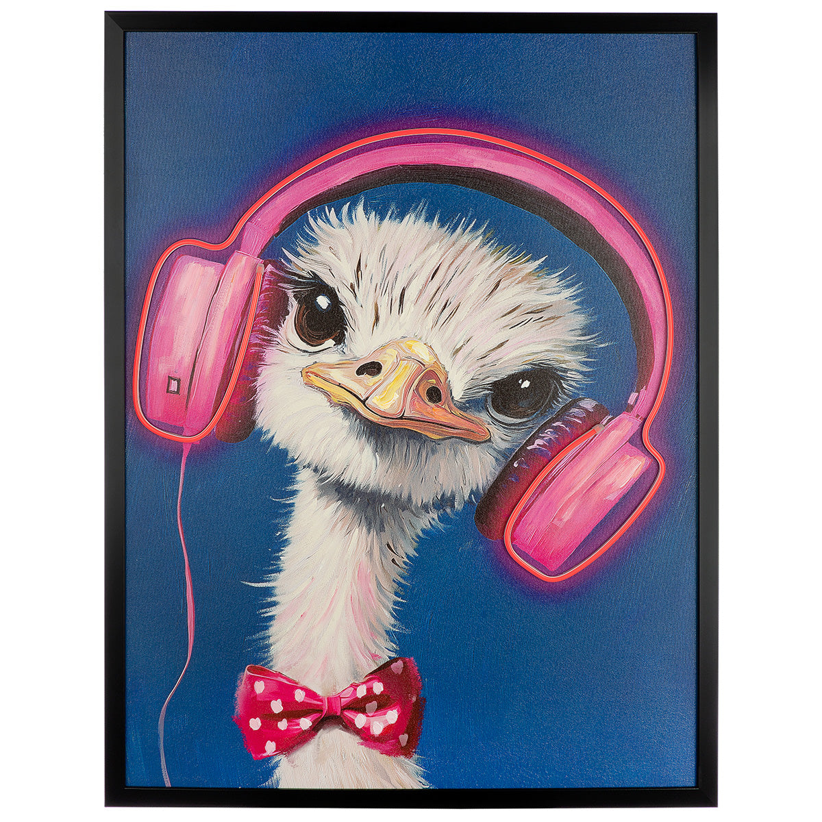 Bild LED Bird On Ear Leinwand mehrfarbig