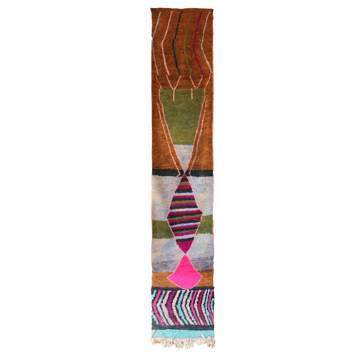 Marokkaner Berberkorridor Teppich reines Woll 78 x 371 cm