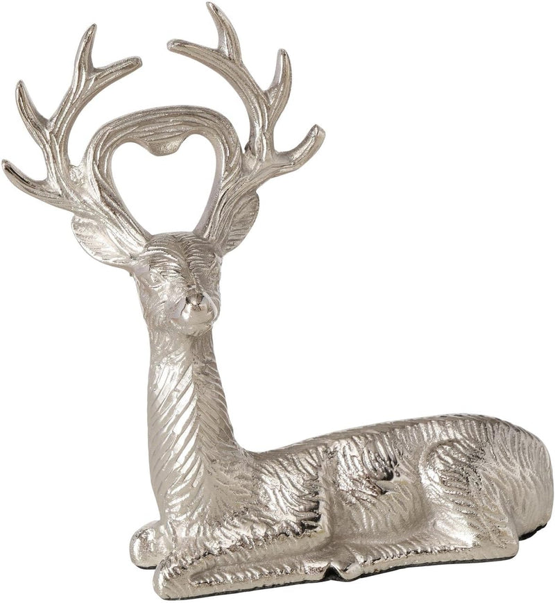 Bottle opener "Xaver" - noble deer handcrafted, silver shine